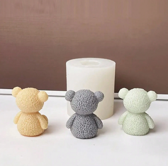 Vela en forma de osito pequeño – 100% cera de soja, hecha a mano