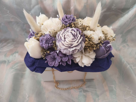 Ramo de velas artesanales en elegante bolsita con asa – 100% cera de soja