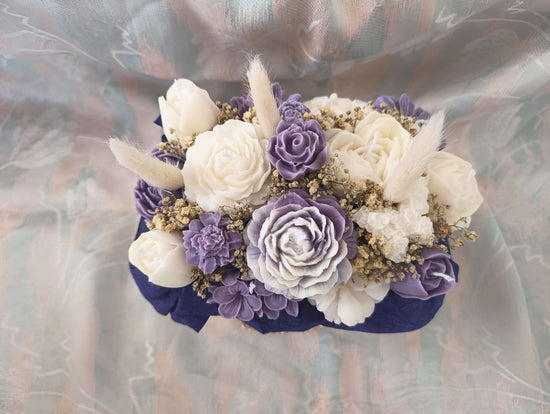 Ramo de velas artesanales en elegante bolsita con asa – 100% cera de soja