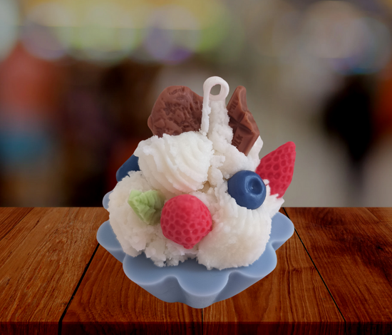 Vela en forma de cupcake – 100% cera de soja, hecha a mano